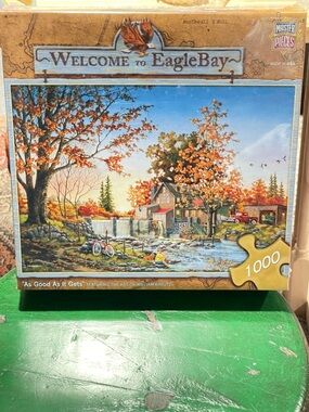 "Welcome to Eagle Bay" 1000-Piece Jigsaw Puzzle - Autumn Colors